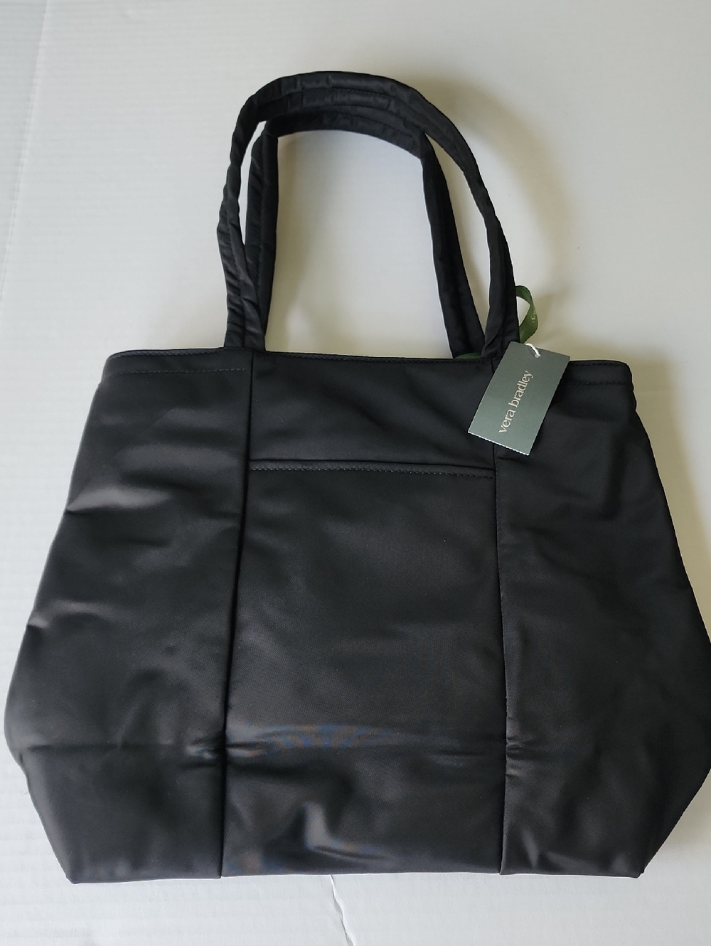 Vera Bradley Black Featherweight Zip Tote Bag - Picture 2 of 15